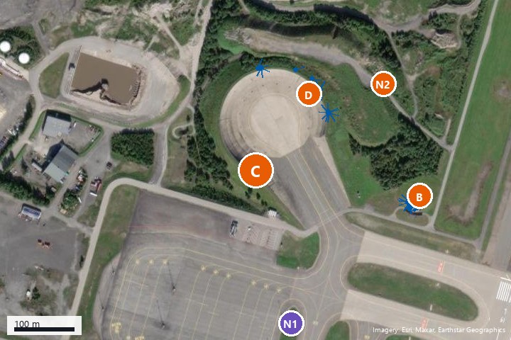 Map excerpt around C
