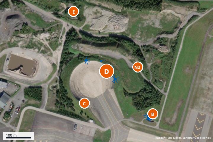 Map excerpt around D