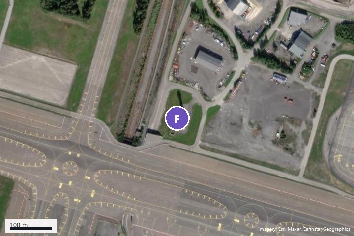 Map excerpt around F