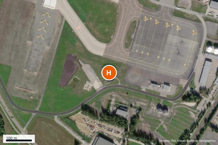 Map excerpt around H